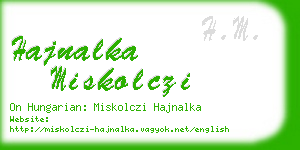 hajnalka miskolczi business card